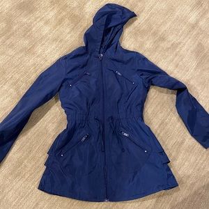 Aqua girls navy rain jacket - size small